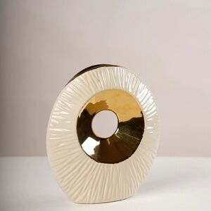 12" Gold/Cream Circle Base Pure Collection